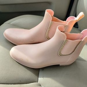 Jack Rogers pink rain boots 10